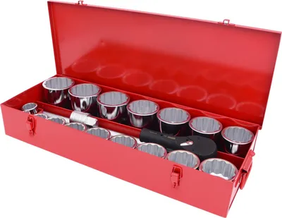 Zdjęcie produktu dla KS TOOLS Zestaw kluczy nasadowych 911.0824 Stal chromowo-wanadowa 43500g