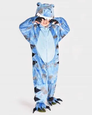 Immagine prodotto di Den Goda Fen tuta da dinosauro T-Rex costume blu 3-4 anni