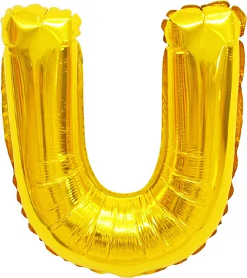 Produktbild von Premium Folienballon Buchstabe U Gold – Hochwertiger XXL Heliumballon für Geburtstag, Hochzeit & Party – Glänzende Luftballon Deko