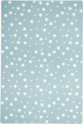 Produktbild von Kinder und Spielteppiche | Große Auswahl Bunte Muster | Pflegeleicht , Größe:160x200 cm, Design:Sterne Mintgrün