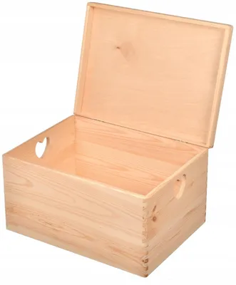 Produktbild von Holzkiste mit Deckel 40x30x23cm zur Aufbewahrung Dekoration