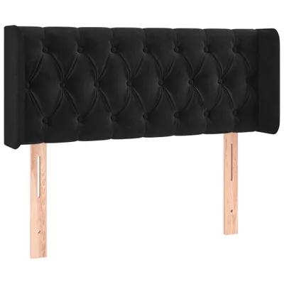 Produktbild von vidaXL Kopfteil mit Ohren Schwarz 103x16x78/88 cm Samt
