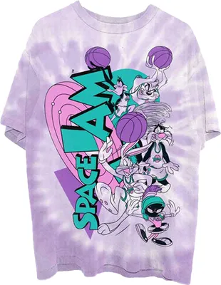 Obrázok produktu pre Space Jam - "Retro Squad" tričko batikované pre mužov/dámy uni RO4850 (L) (Pink)
