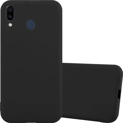 Produktbild von Cadorabo Hülle für Samsung Galaxy M20 Schutzhülle in Schwarz Handyhülle TPU Silikon Etui Case Cover