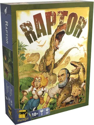 Produktbild von Matagot Brettspiel Raptor Strategiespiel für 2 Spieler Dinosaurier