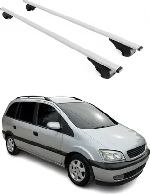 Image de Barres de toit Transversales pour Opel Zafira A 1999-2005 Fer Argent