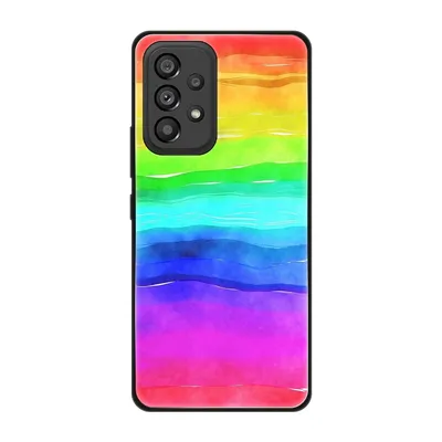 Produktbild von König Design Hülle kompatibel mit Samsung Galaxy A53 5G Kunststoff Soft Handyhülle - Handy Case Regenbogen