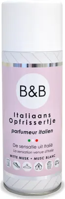 Produktbild von B&B Italiaans Wasparfum White Musk Textilspray 400ml Wäscheparfum für Kleidung Stoffe Innenräume
