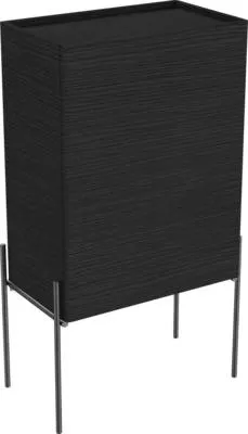 Produktbild von VitrA Midischrank Equal rechts BxHxT 45x85x27 cm Frontfarbe schwarz eiche