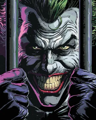 Image de Zuty - Peinture par numéros - JOKER DERRIÈRE LES MAILLES (BATMAN), 40 x 50 cm, toile tendue sur châssis