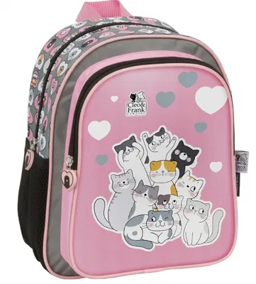 Produktbild von Cleo & Frank Katze Kinder Rucksack 28 cm Kindergarten Tasche rosa Mädchen