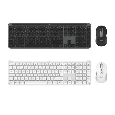 Produktbild von Logitech Signature Slim Combo MK950, Kabellos, RF Wireless + Bluetooth, Scherenschalter, QWERTZ, Graphit, Maus enthalten