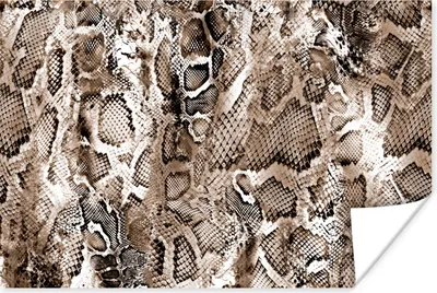 Produktbild von MuchoWow® Poster Tiermuster - Formen - Braun 120x80 cm - Bilder