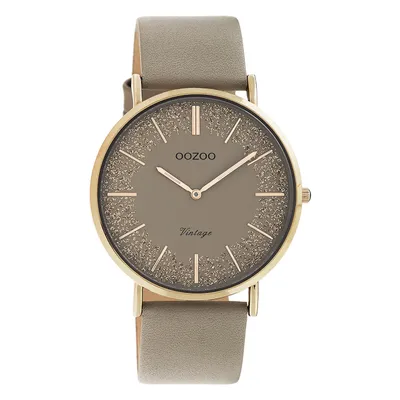Produktbild von Oozoo Armbanduhr braun Leder C20130 Vintage Series Damen Analog-Quarzuhr UOC20130