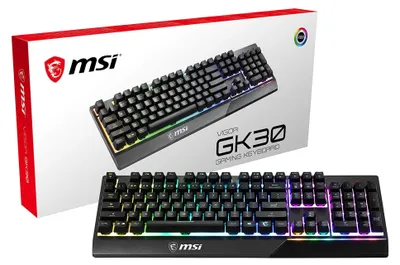 Produktbild von MSI Vigor GK30 Gaming-Tastatur, QWERTZ, DE Layout - Mechanische Membran-Switches
