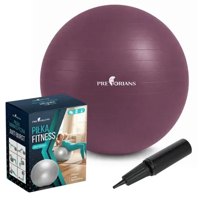 Obrázek produktu pro Gymnastický míč 65 cm, tréninkový míč, sedací míč pro fitness, jógu, těhotenskou gymnastiku, s pumpičkou, odolný proti prasknutí, bordó