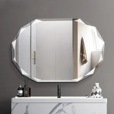 Frameloser Badspiegel, abgeschrägte Kante, 50,8 x 71,1 cm, Wandmontage