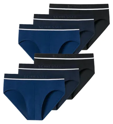 Produktbild von Herren Slip 6-Pack 95/5 Organic Baumwolle - schwarz-navy - Größe S