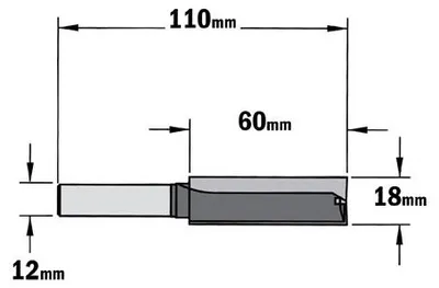 Imagen del producto de CMT | Fresa para fresado y ranurado / vástago de Ø 12 mm