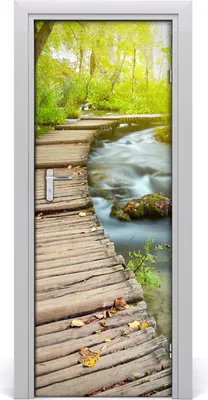 Produktbild von Tulup Türaufkleber 75x205 cm Dekorative Aufkleber Selbstklebend Wasserdichte Tapete Abnehmbar Schlafzimmer Wohnzimmer Wohnkultur - Weg im Wald