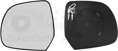Produktbild von VAN WEZEL Spiegelglas Außenspiegel Links für DACIA DUSTER Konvex Beheizbar 1555837