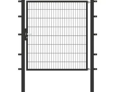 Obrázek produktu pro Jednoduchá brána Alberts Flexo s příslušenstvím, k zabudování do betonu, antracitová, šířka 150 cm, výška 160 cm