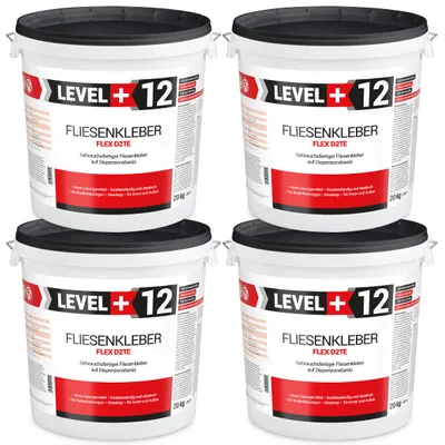 Zdjęcie produktu dla Gotowy Klej do Płytek 80KG Biały Dyspersyjny Klej do Płytek do Glazury Terakoty LEVEL Plus 12