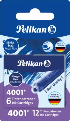 Obrázok produktu pre Pelikan TP/6 Blue, Modrá, Atrament na pigmentovej báze, 6 kusov, Viacnásobné balenie