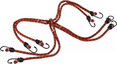 Produktbild von Spanngummi Spinne 80cmx8mm mit Polyesterummantelung und stahlummantelten Haken für Gepäckbefestigung