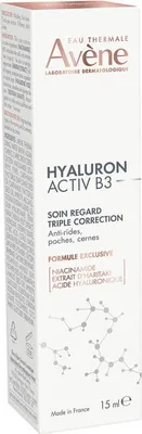 Zdjęcie produktu dla Avene Hyaluron Activ B3, Krem pod oczy, Kobiety, Skóra uniwersalna, Przeciwstarzeniowy, Przeciw cieniom, Krem przeciwzmarszczkowy, Tubka, 15 ml