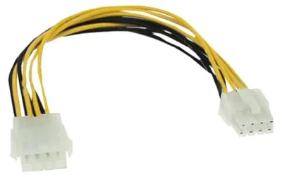 Produktbild von InLine Strom Verlängerung intern, Netzteil zu Mainboard 8pol. ST / BU, 0,20m, 0,2 m, Stecker, Buchse, Mehrfarbig, 22 g, 100 mm