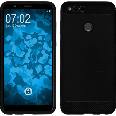 Produktbild von PhoneNatic Case kompatibel mit Huawei Honor 7x - schwarz Silikon Hülle Ultimate Cover