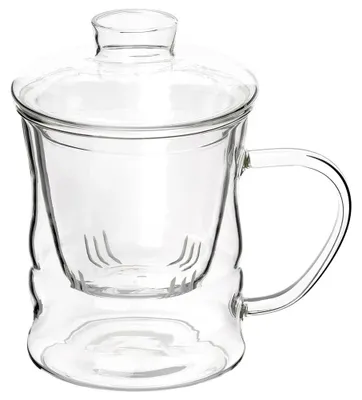 Image de Théière en verre avec infuseur et couvercle - 350 ml - Verre - Transparente