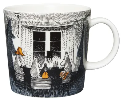 Produktbild von Moomin by Arabia Mumins True to its origin Tasse 0,3 l schwarz, weiß