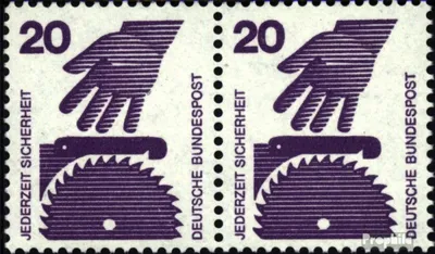 Produktbild von Briefmarken BRD (BR.Deutschland) 1971 Mi 696A wP waagerechtes Paar postfrisch Unfallverhütung