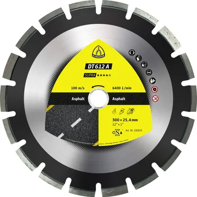 Produktbild von Klingspor DT 612 A Diamanttrennscheiben, 400 x 3,6 x 25,4 mm 24 Segmente 40 x 3,6 x 10 mm, Weitverzahnt