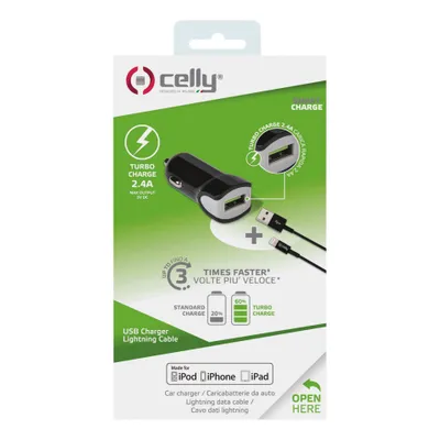 Produktbild von Autolader MFI USB 2,4 A schwarz
