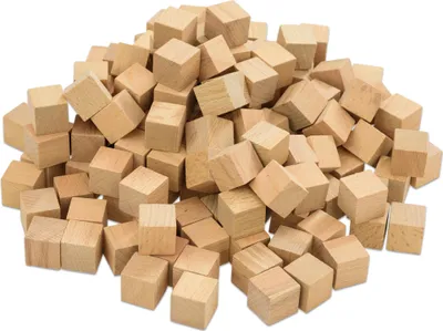 Produktbild von Betzold Holzwürfel, naturbelassen, 150 Stück, Zahlenwürfel für Räumliche Vorstellung, Ausführung: ohne Behälter