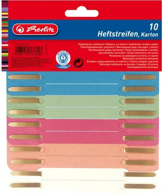 Produktbild von Herlitz filing strip cardboard assorted colours 10 pieces
