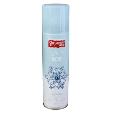 A spray can with Christmas-themed decorations.