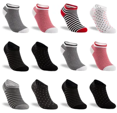 Produktbild von TEXEMP Damen Sneaker Socken 6 - 18 Paar Kinder Baumwolle Freizeit Sport | B195-196 - 35-38 - 6er Pack