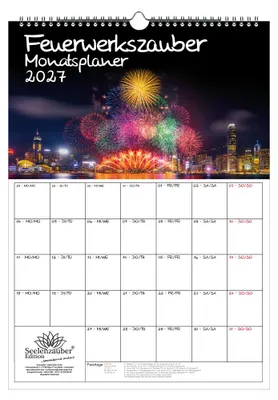 Produktbild von Feuerwerkszauber Planer DIN A3 Kalender für 2027 Feuerwerk - Seelenzauber