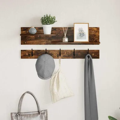 Produktbild von Maison Exclusive - Wandmontierter nachttisch Wandhalterung Geräucherte Eiche