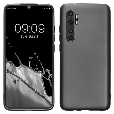 Produktbild von kwmobile Handyhülle für Xiaomi Mi Note 10 Lite Hülle - Silikon Case metallisch schimmernd - Schutzhülle Cover - Metallic Grau