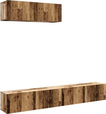 Produktbild von vidaXL TV-Wandschränke 3 Stk. Altholz-Optik 100x30x30 cm Holzwerkstoff