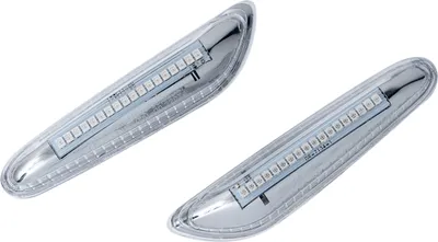 Produktbild von 2x LED Seitenblinker Blinker in Chrom Silber SET für BMW X3 E83 / X1 E84 / 3er