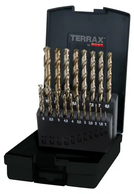 Productafbeelding van Spiraalboor set 19 stuks, HSSE Co5, Ø 1,0 mm tot 10,0 mm
