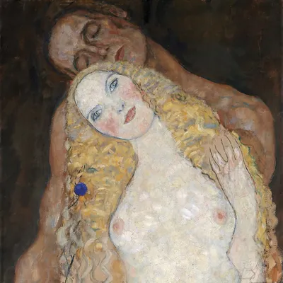 Obrázek produktu pro Umělecký obraz Gustava Klimta - Adam a Eva, 1918 (100 x 100 cm)