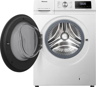 Produktbild von Hisense WFQA7014EVJM Waschmaschinen - Weiß - Frontlader 7kg 1400 U/Min Dampffunktion