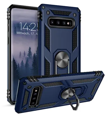 Produktbild von Armor Outdoor Handyhülle für Samsung Galaxy S10 Handy Panzer Case Cover Schutzhülle Farbe: Blau
